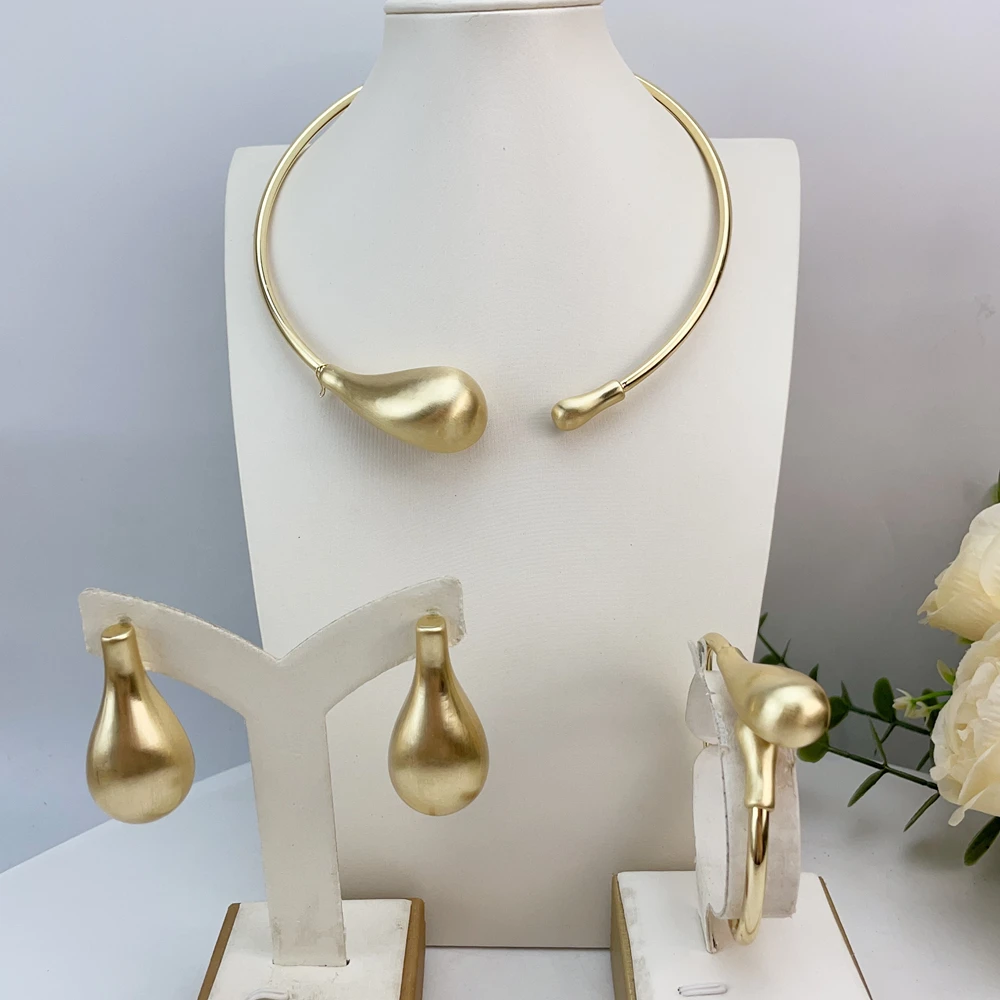Brazilian Jewelry Sets Beautiful Simple Jewelry Bridal Jewelry for Women Wedding Gift FHK22989