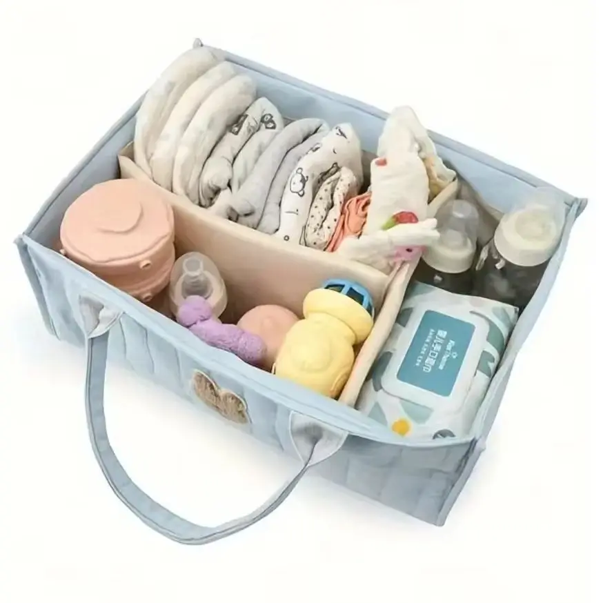 

Женская сумка для подгузников большой вместимости — универсальный органайзер, просторный складной кошелек с прочными ручками, карман для хранения салфеток