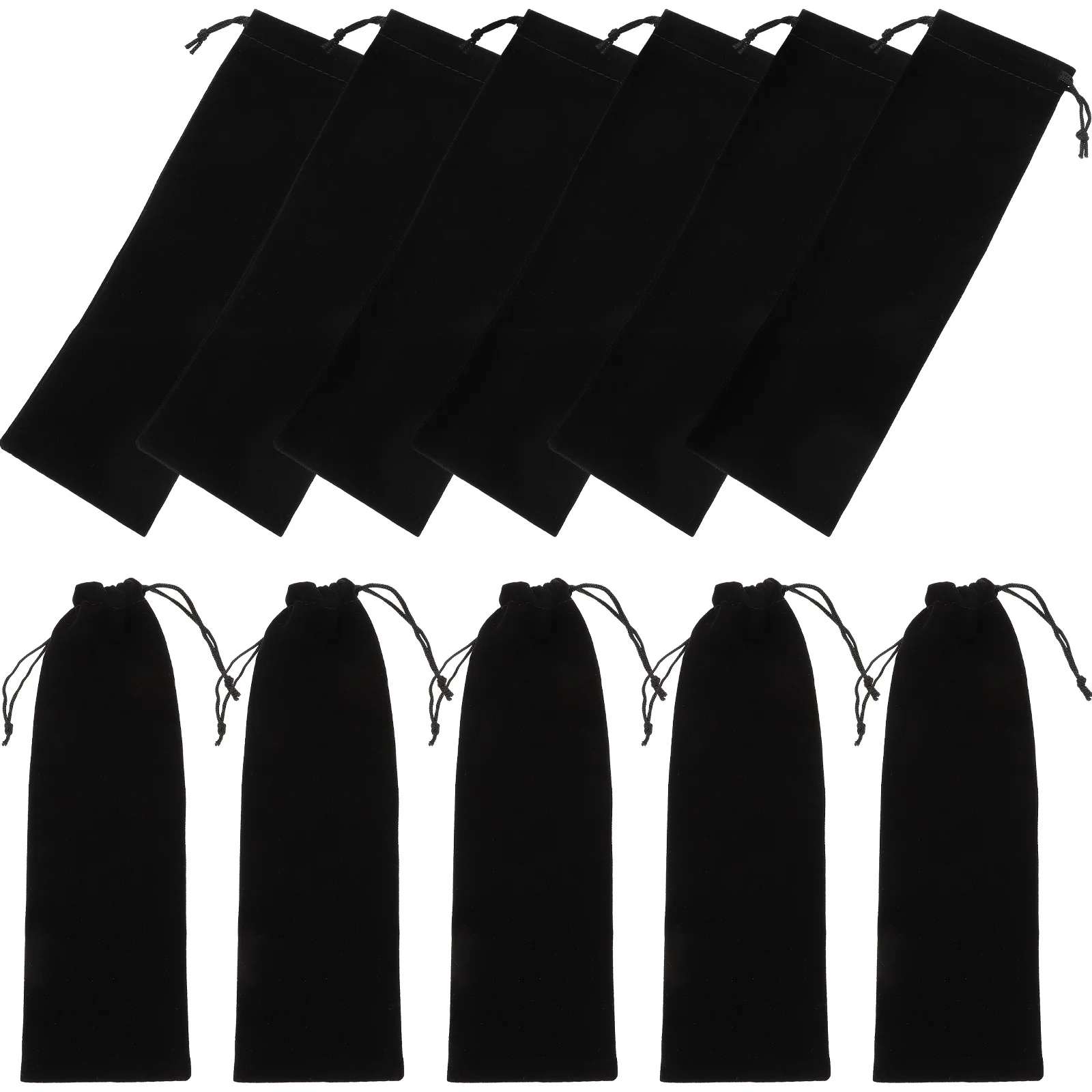 

12Pcs Fabric Cutlery Bags with Drawstring Multi Use Tableware Pouches for Office Travel Gift Jewelry Watch Storage Holder