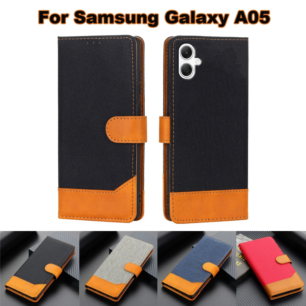 Wallet Case For Samsung Galaxy A05 Phone Cases Capas Leather Flip Cover For Telefoonhoesjes Samsung A05 SM-A055F SM-A055M Fundas