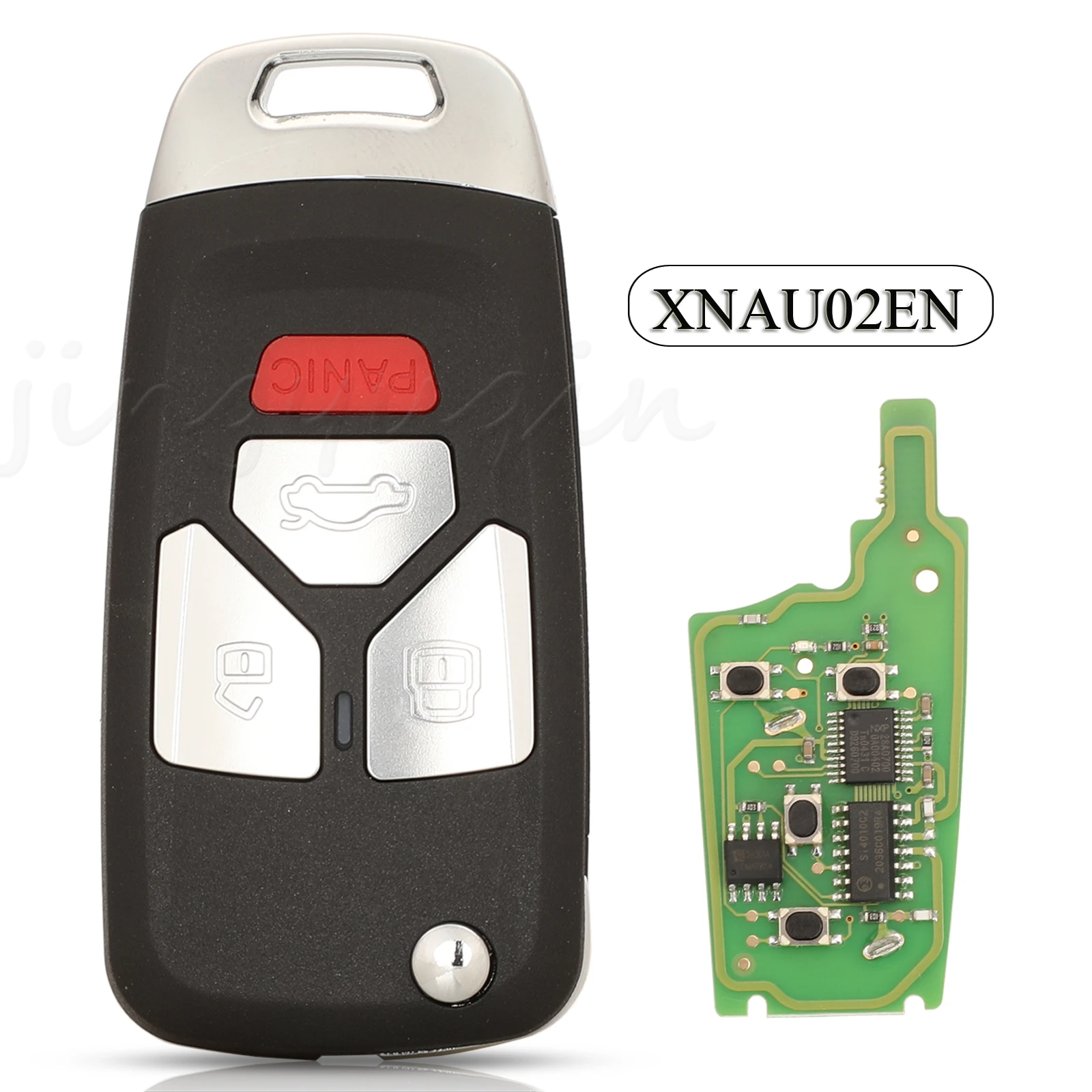 

jingyuqin 5pcs Xhorse Wireless XNAU02EN Universal Remote Key For Audi For VVDI Mini Key Tool VVDI2 4 Buttons