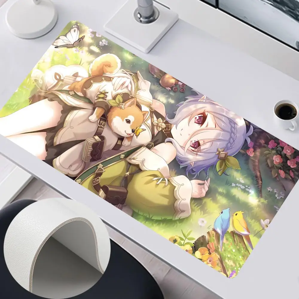 Princess Connect ReDive Kokkoro Mouse Pad 900x400mm Home Office Large Mouse Pad Gamer Waterproof PU Leather Desk mouse pad Mat C