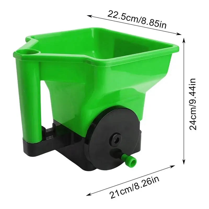 PZHI Handheld Spreader, 3L Portable Lawn Fertilizer Spreader, Reusable Green Planting Tool for Garden, Lawn, Greenhouse, Small
