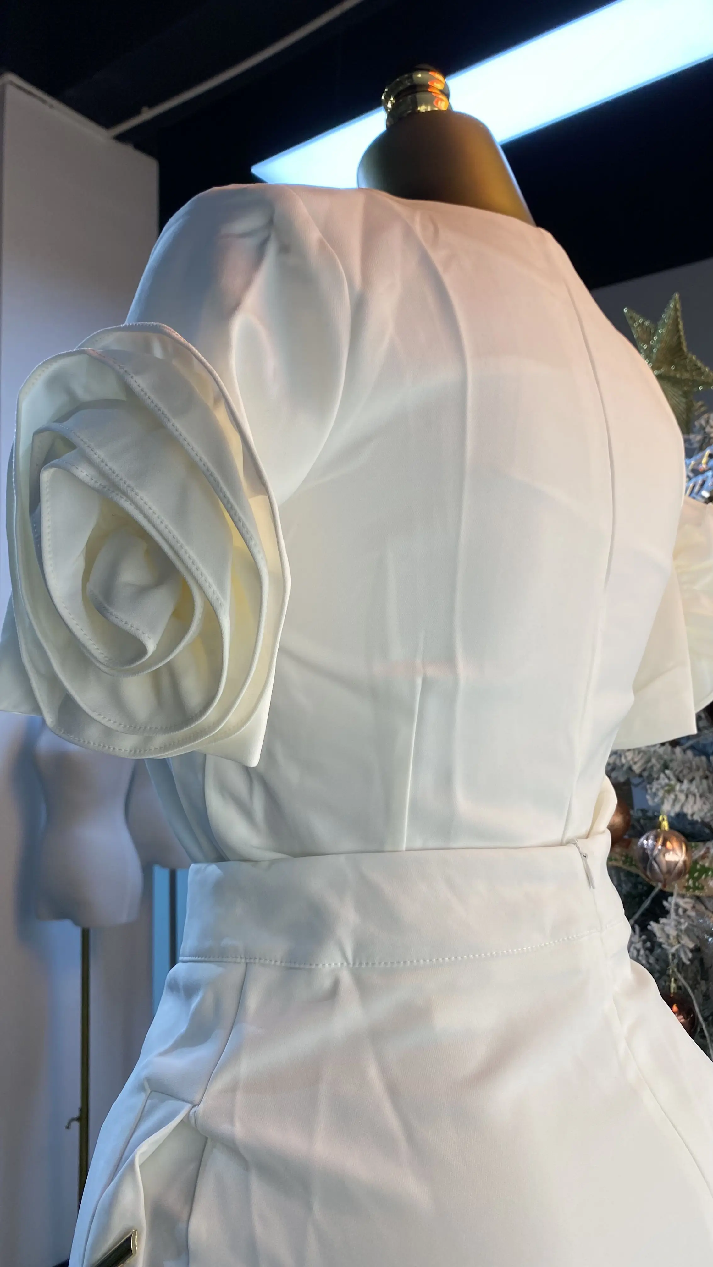 Gorgeous summer mesh stitching women's elegant knee-length pencil office dress-GZMM275