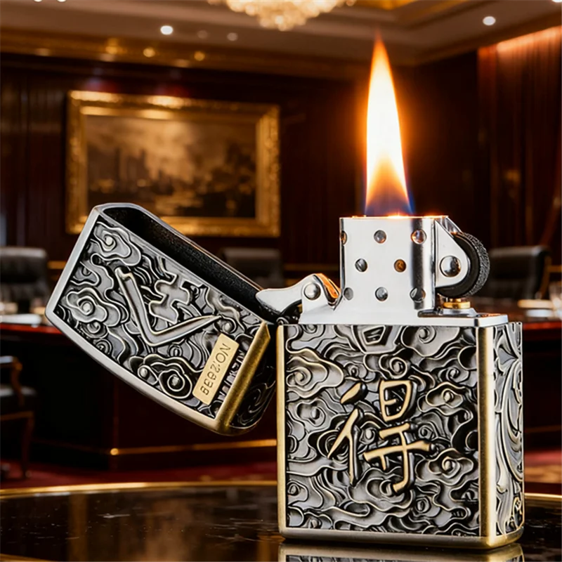 

New Zoro Armor ZK34 Shede Lighter Exquisite Creative Personality Retro Vintage Grinding Wheel Igniter