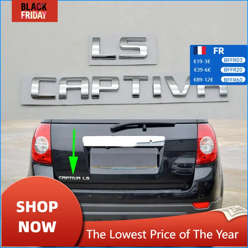 For Captiva LS Captivals Emblem Car Rear Trunk Tailgate Badge Logo Sticker Decal Nameplate