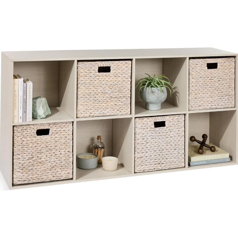 

8-Cube Storage Organizer, 13.5in Shelf Opening, Bookcase, Display Shelf, Customizable w/ 2 Removable Back Panels