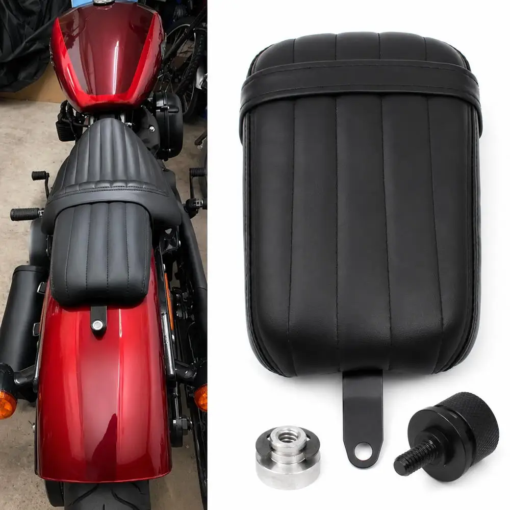 Motorcycle Black Rear Passenger Seat Cushion Pad For Harley Softail Slim FLSL Street Bob FXBB 2018-2022 - view 4