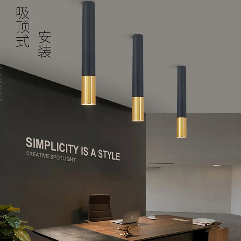 

SANDYHA Современная минималистичная люстра со светодиодной подсветкой, длинная трубка, подвесной светильник, идеально подходящий для столовой, кабинета, бара, кухонного острова, элегантный