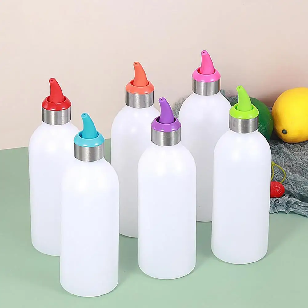 Sauce Container with Cap Condiment Squeeze Bottles Ketchup Mayo Hot Sauces Olive Oil Bottles Condiment Dispenser Kitchen Gadget