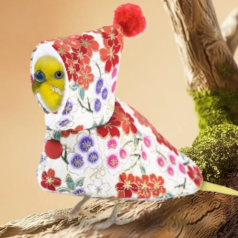 Bird Clothing Warm Bird Cloak Thickened Plaid Bird Flight Suit Colorful Windproof Pet Parrot Cape Cold Protection
