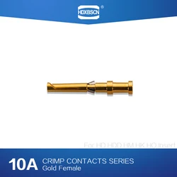 HDXBSCN Heavy Duty Connector Gold Female Crimp Contacts Pin 10 A For HD, HDD,HM,HK,HQ Insert