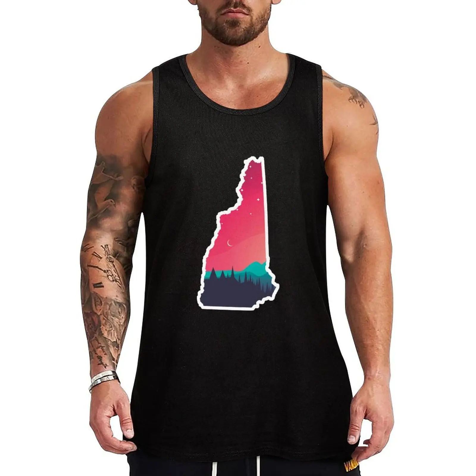 

New Hampshire NH 603 White Mountains Tank Top gym wear men men clothes Working vest