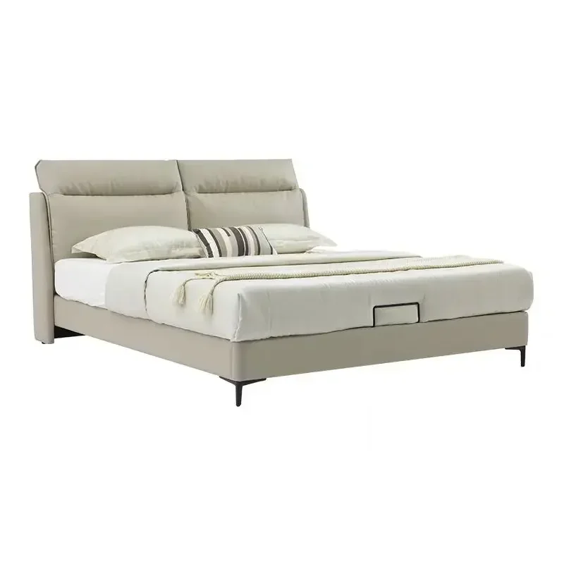 

Modern King Size Bed Queen Size Soft Upholstered Wooden Furniture with Storage for Bedroom and Hotel