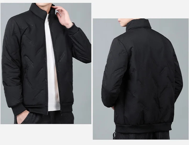 الرجال امبسوول السترات في الهواء الطلق الثلوج سترة قطن الشتاء الداخلية الصوف بطانة السترات سميكة الوقوف طوق معطف رجل معاطف #6