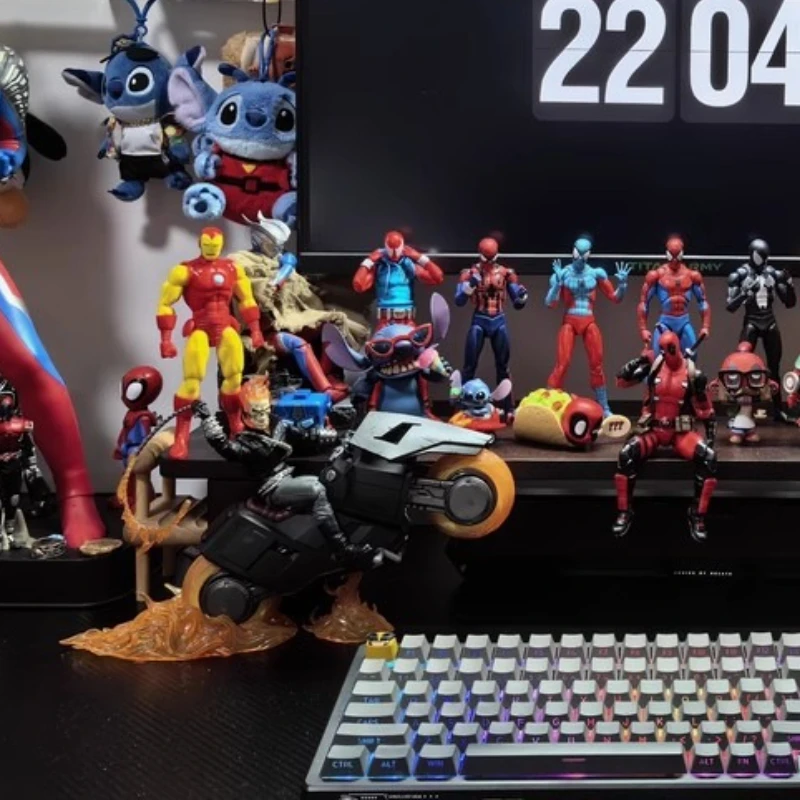 Anime Ghost Rider & Hell Cycle Articulated Action Figure Set Marvel Desktop model Ornaments Collector Birthday Gift Toy