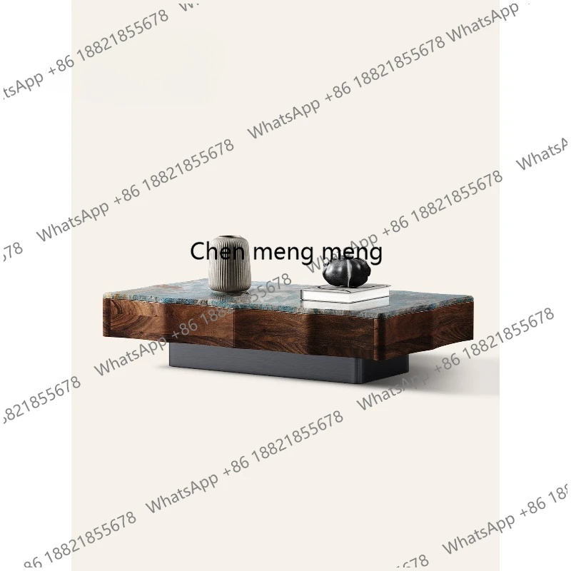 Coffee table living room household light luxury high-end villa designer creative rectangular minimalist coffee table