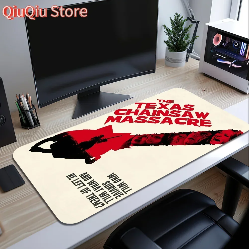 

Movie Fear The T-Texas Chain Saw Massacre Mouse Pad Large Desk Mat Keyboard Ergonomic Office Rubber Game PC Non-slip Anti-fray H