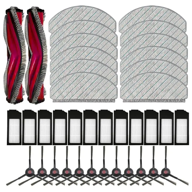 

ABBZ-Fit For Yeedi C12 / C12 Plus / C12 Pro Plus Replacement Parts Accessories Main Side Brush Hepa Filter Mop Cloth