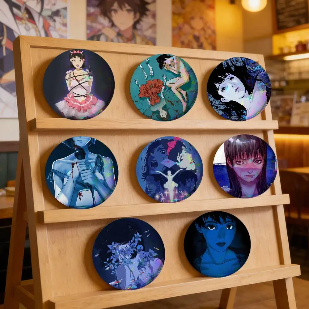 Anime P-Perfect Blue For Badge Personalized Custom Laser Reflective Badge Hologram Metal Enamel Pin Brooch Souvenir Gift