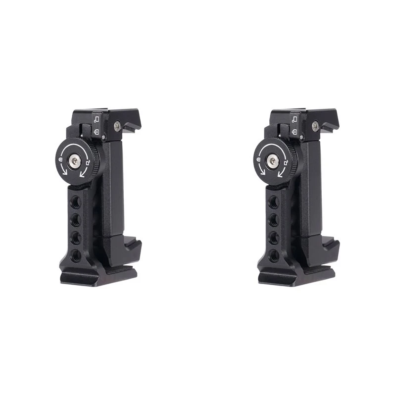 ABRI-2X Metal Cell Phone Tripod Mount Smartphone Holder Adapter W Cold Shoe Arca For Iphone 15 14 13 12 11 Max Pro X XR