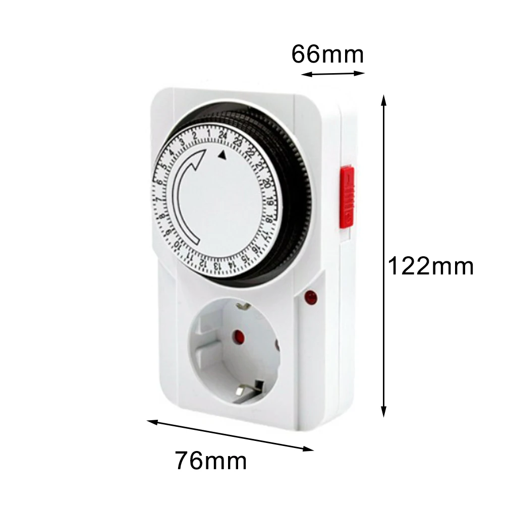 

Механическая розетка таймера с удобной настройкой кнопок и 24-часовым повторяющимся расписанием для энергосбережения и безопасности