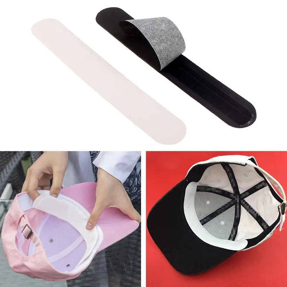 

10pcs/bag Hat Sweat Guard Bands Liner Protector Cap Sizing Tape Size Reducer Caps Hats Saver for Summer White/Black D4P9