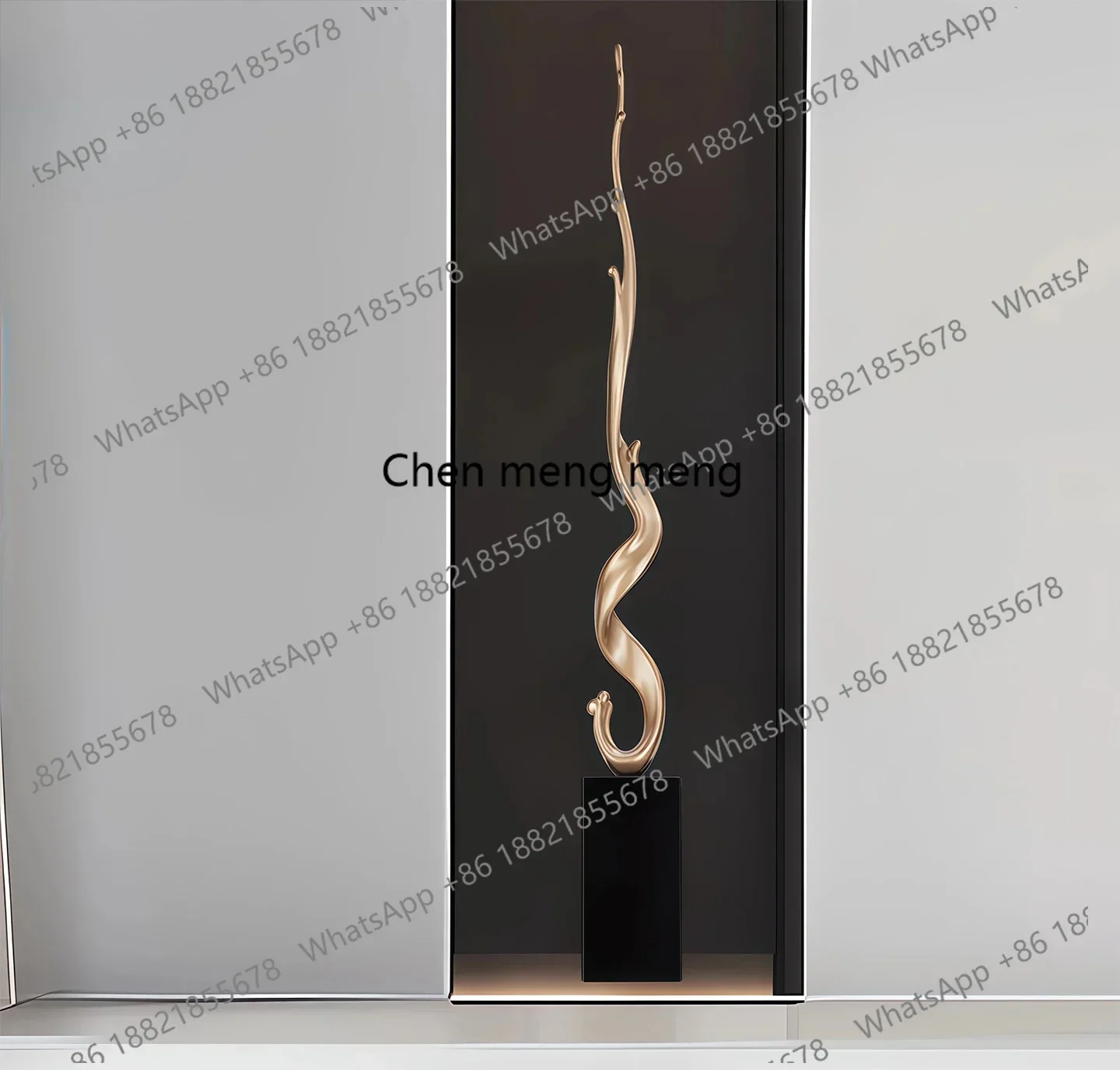 AB03Abstract art, sculpture, hallway, hallway, hallway, living room, corner staircase, light luxury, high-end vertical ornament