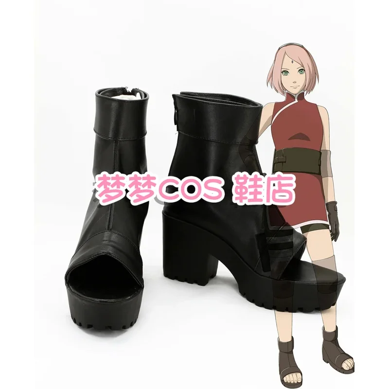 

Haruno Sakura Cosplay Shoes Boots Anime Outfit Unisex Ninja Cartoon Halloween Shoes