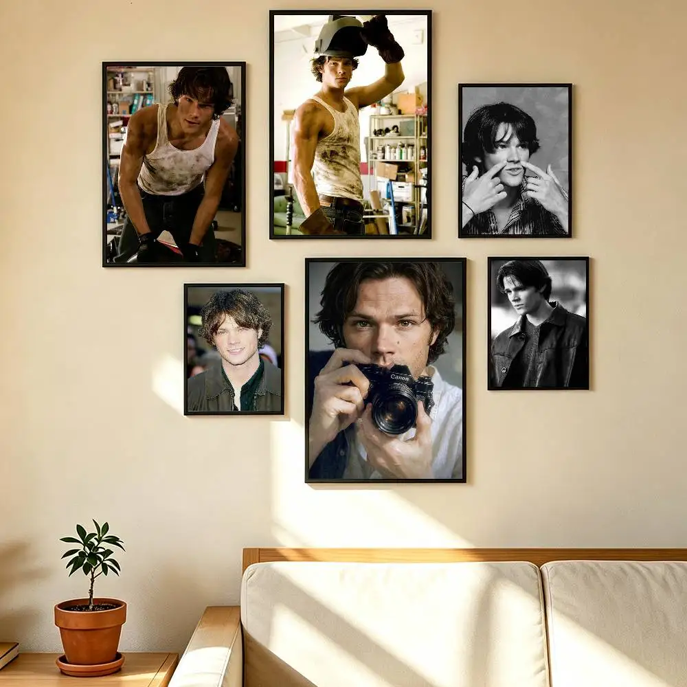 Sam J-Jared Padalecki Poster Waterproof Wall Art Sticker For Bar Living Room Vintage Decor High Quality Print Gift