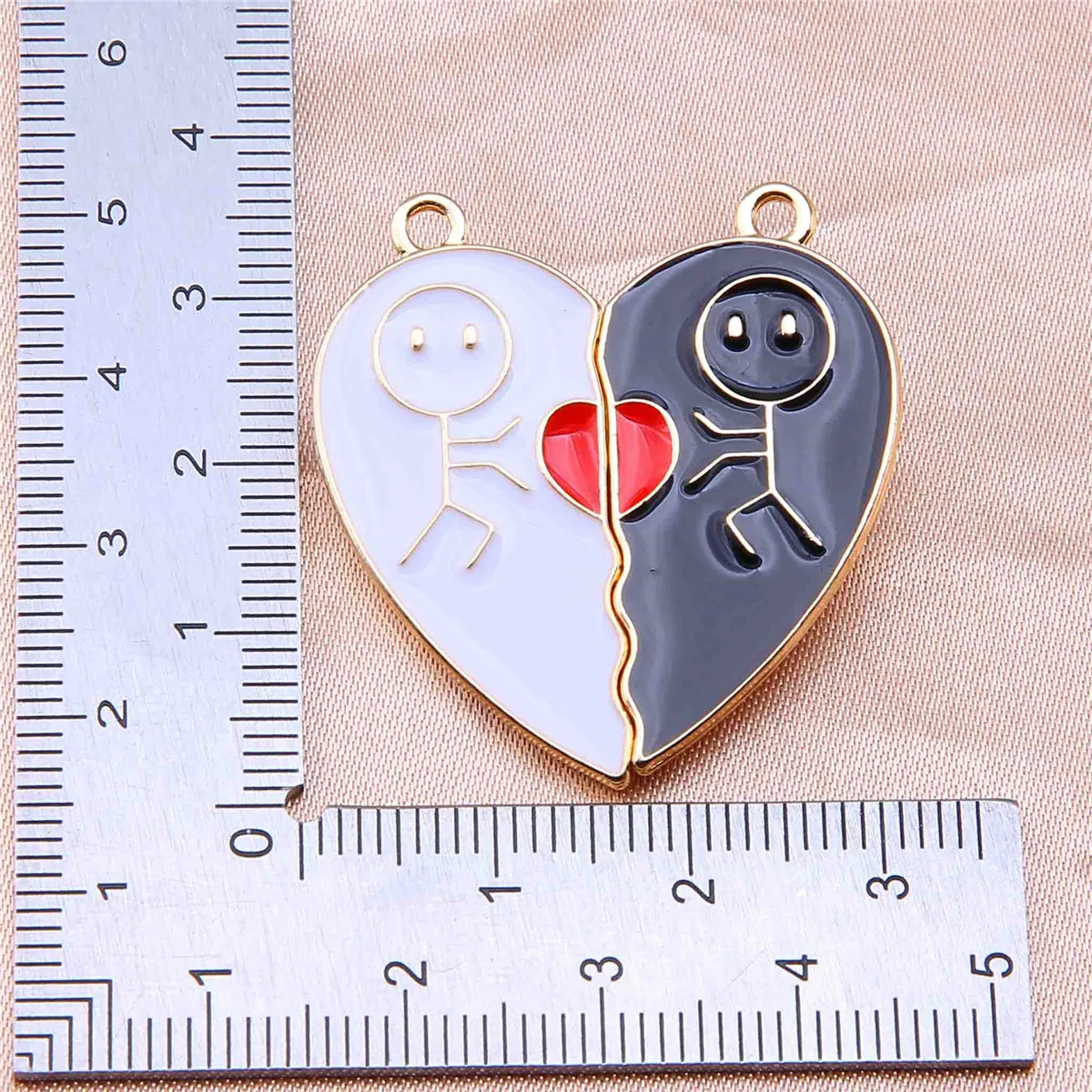 5sets Best Friends Good Friends Love Splicing Bestie Necklace Couple Accessories Alloy Pendant Wholesale