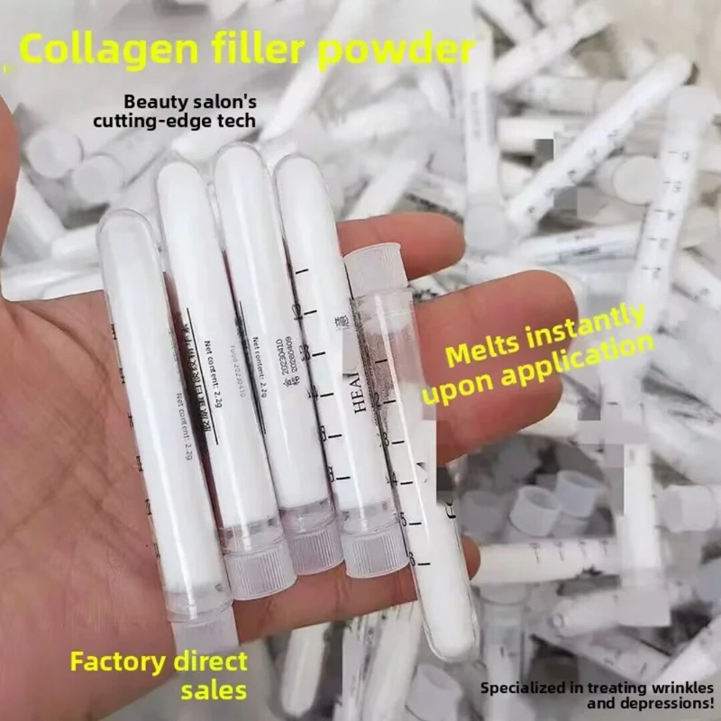Ácido Hialurónico, Colágeno Recombinante en Polvo, Crema Antiarrugas para el Rostro, Suero Hidratante e Iluminador para el Cuidado de la Piel