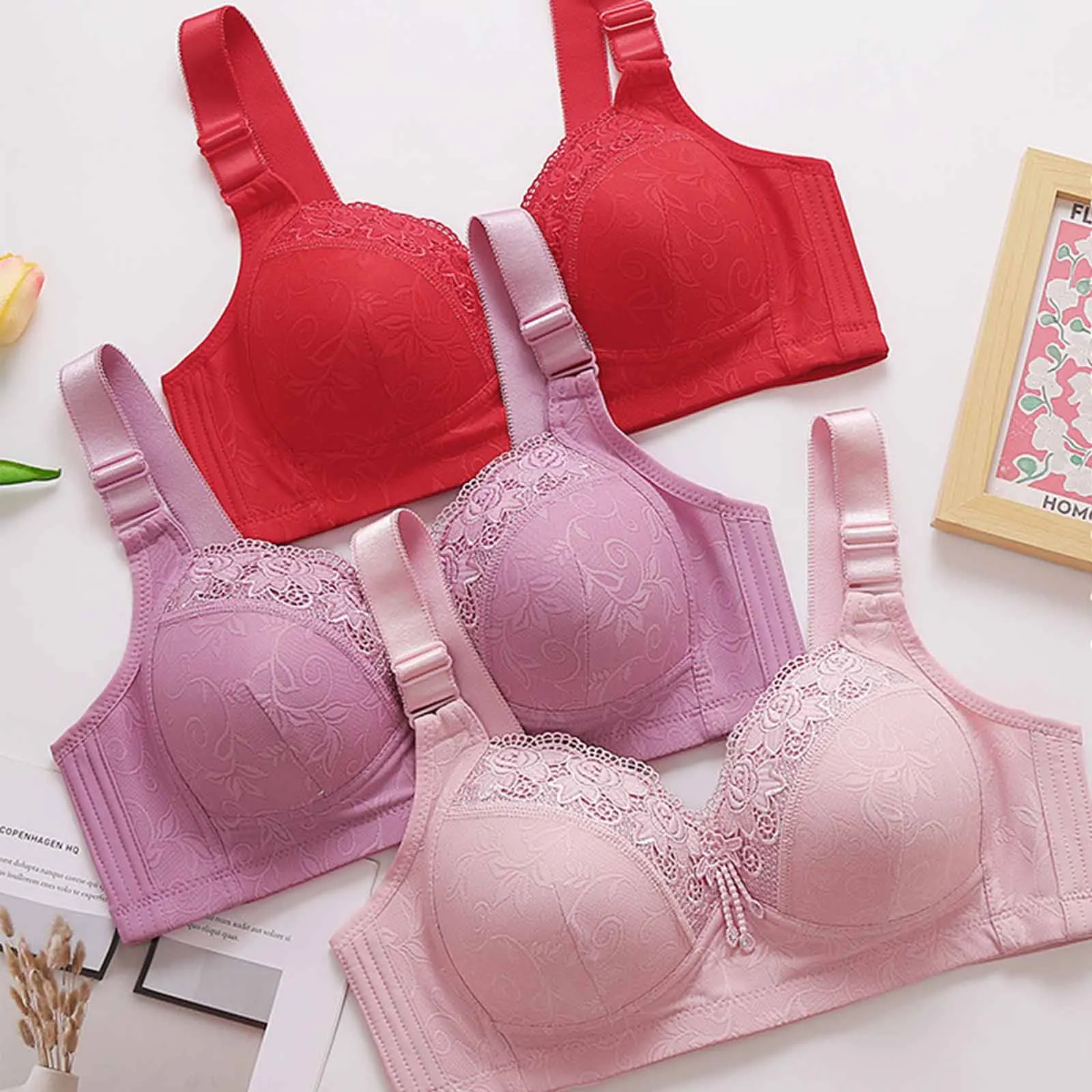Sexy Lace Seamless Large Size Women's Sports Bra Comfortable Breathable Beauty Back Vest Sleep Gathered Wrapped Chest Tube Top