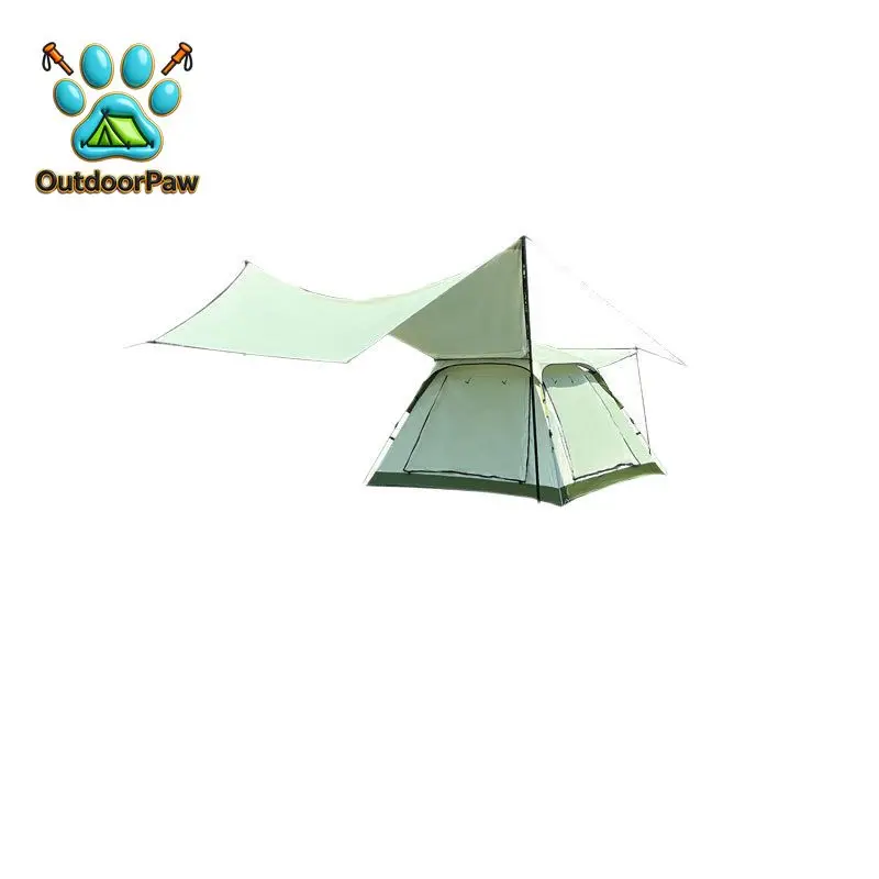 Cross-border hot-selling camping tents for 3-4 people, fully automatic quick-opening outdoor tents, integrated sunscreen