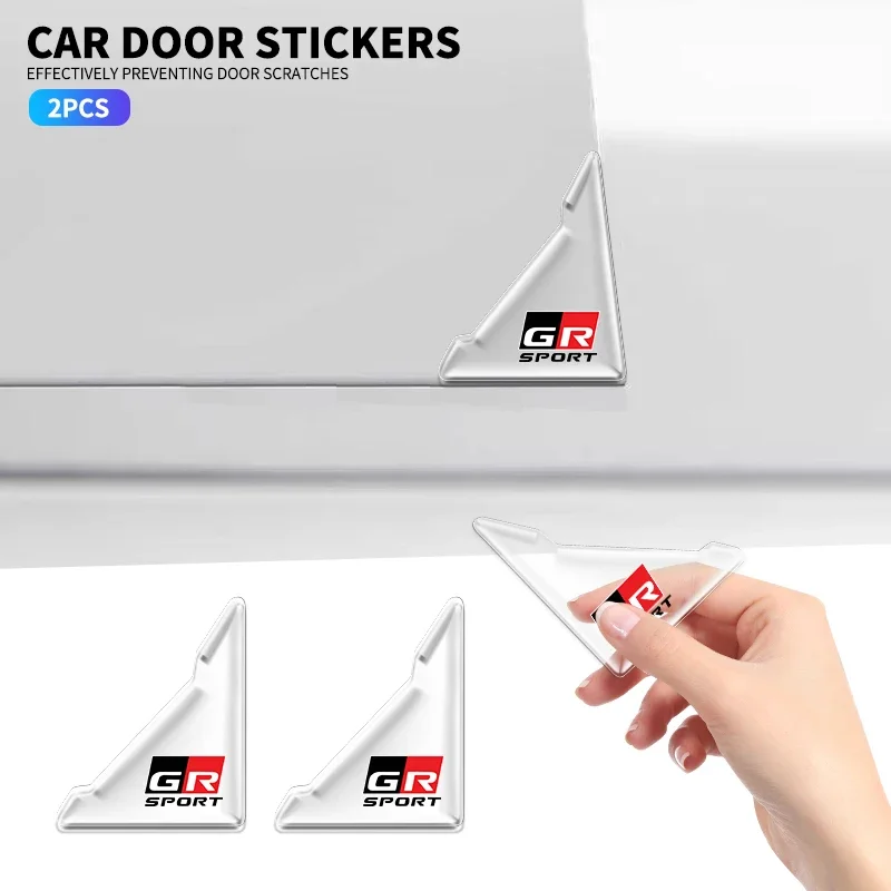 

2 шт. прозрачные наклейки на угол двери автомобиля для предотвращения столкновений для Toyota GR Sport C-HR RAV4 Prado Prius Camry Corolla YARiS