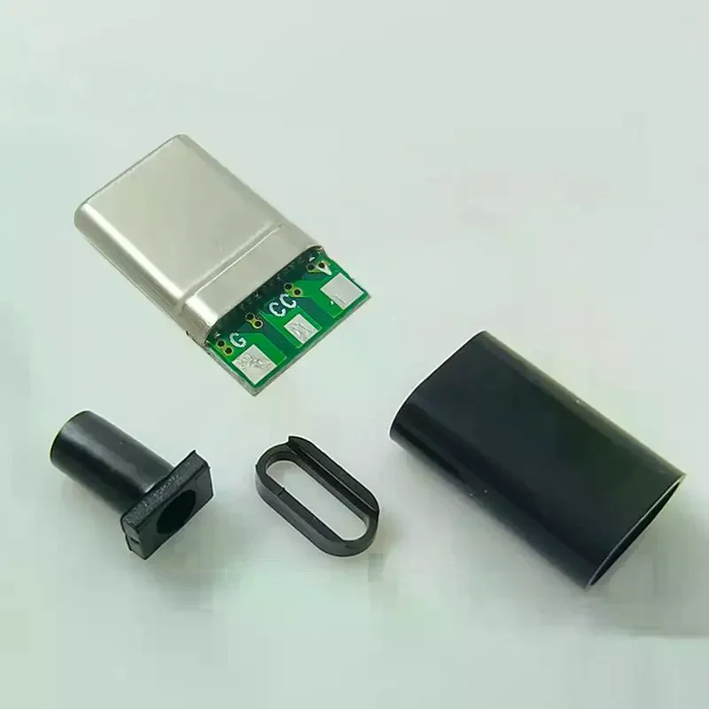 2/10 Sets PD 3Wire Charging Head 3Pin Male Type C Laptop Connector 3Solder Joint CC Pin CTOC5 With Capacitor Notebook Adapter
