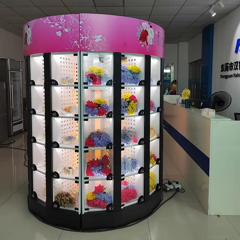 Customized Outdoor Fresh Flower Vending Machine with SDK Function QR Code Payment & Compressor Cooling for Floral Shops