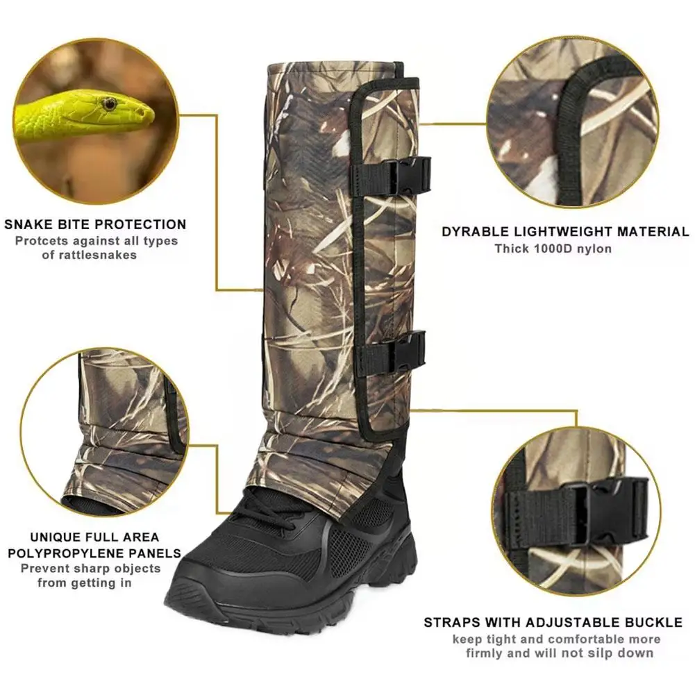 Snake‑bite Proof Leg Gaiters Waterproof Anti‑thorn Hunting Gaiters for Hiking Climbing Camping Outdoor Leg Protection Gear image 4