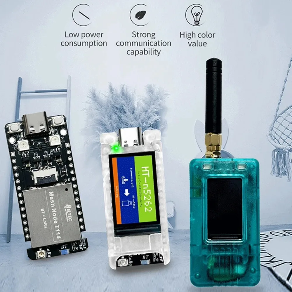 جهاز تعقب Meshtastic Nordic nRF52840 SX1262 LoRaWAN LoRa لـ Arduino لتحديد المواقع Devboard TFT عرض BLE WiFi Heltec T114