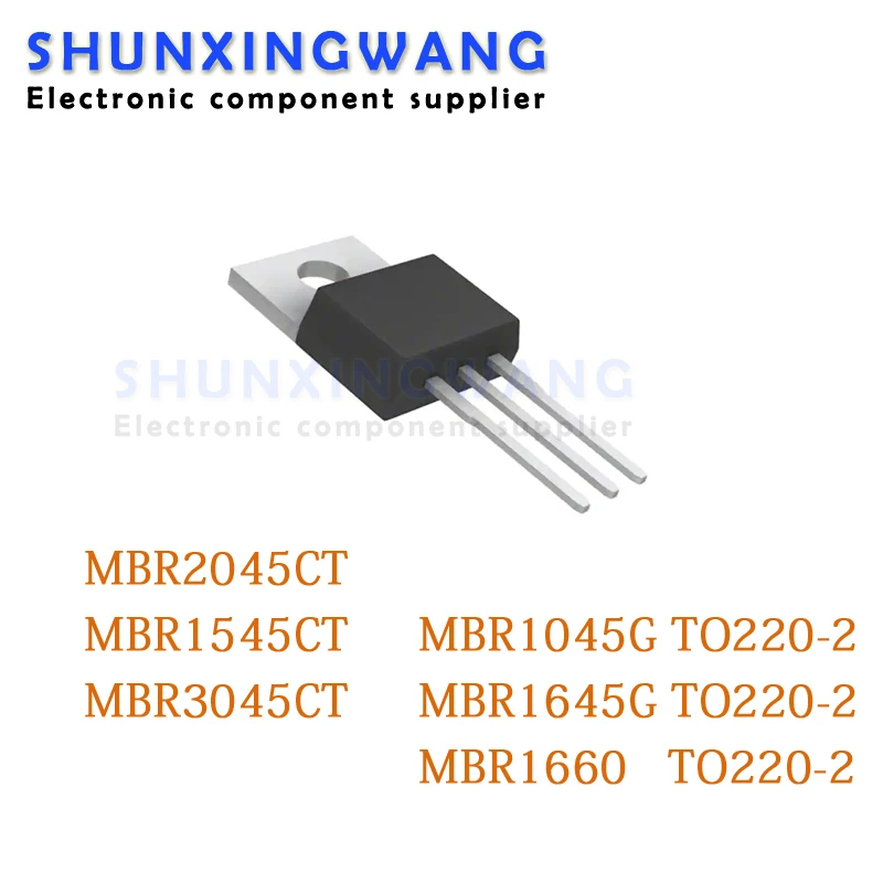 10pcs MBR2045CT MBR2045 TO-220  MBR1545CT MBR3045CT MBR1545 MBR3045 MBR1045G MBR1045 MBR1645G MBR1645 MBR1660 MBR1660G TO220-2