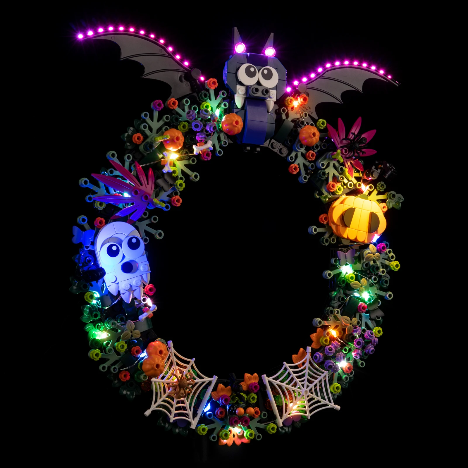 Led Light Set Suitable for Lego Halloween Wreath 40825 Building Blocks