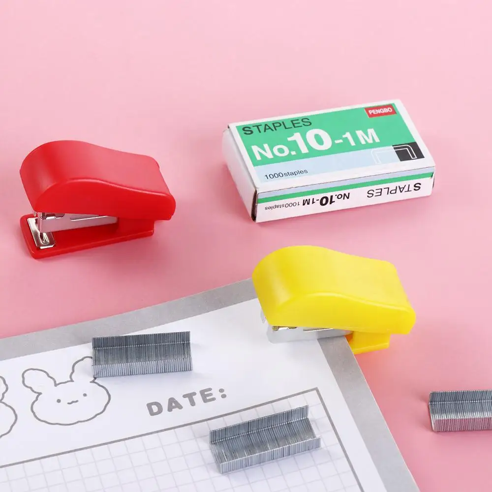 Pocket Effortless Labor-Saving Stapler Set Small Paper Binding Bookbinding Machine Fixing Paper Stapling Tools Teacher