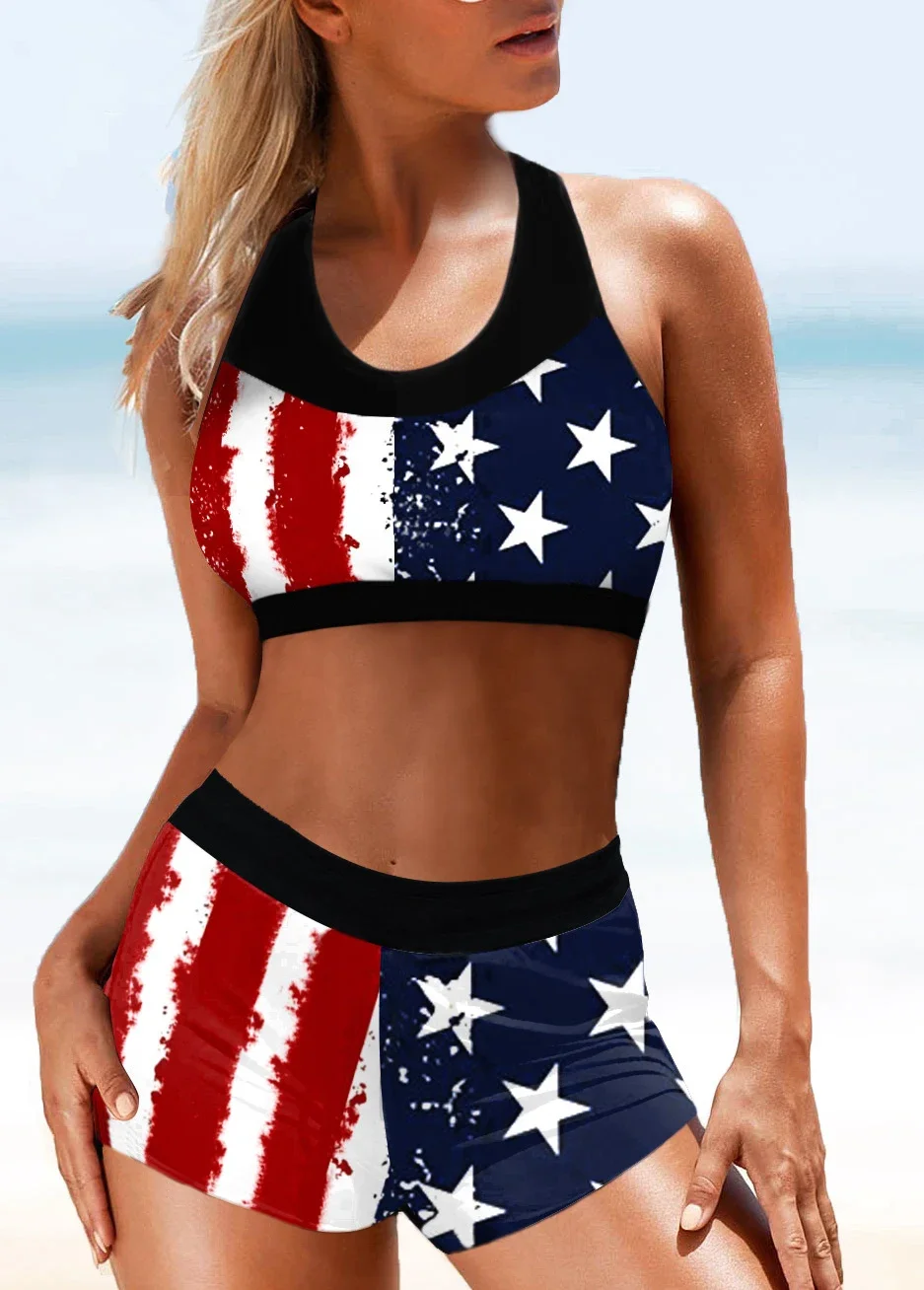 2023 New Women\'s Two Piece Bikini Sexy Beach Swimwear Fashion Print Bikini Set Women\'s Summer Fashion Swimming Bikini Swimwear