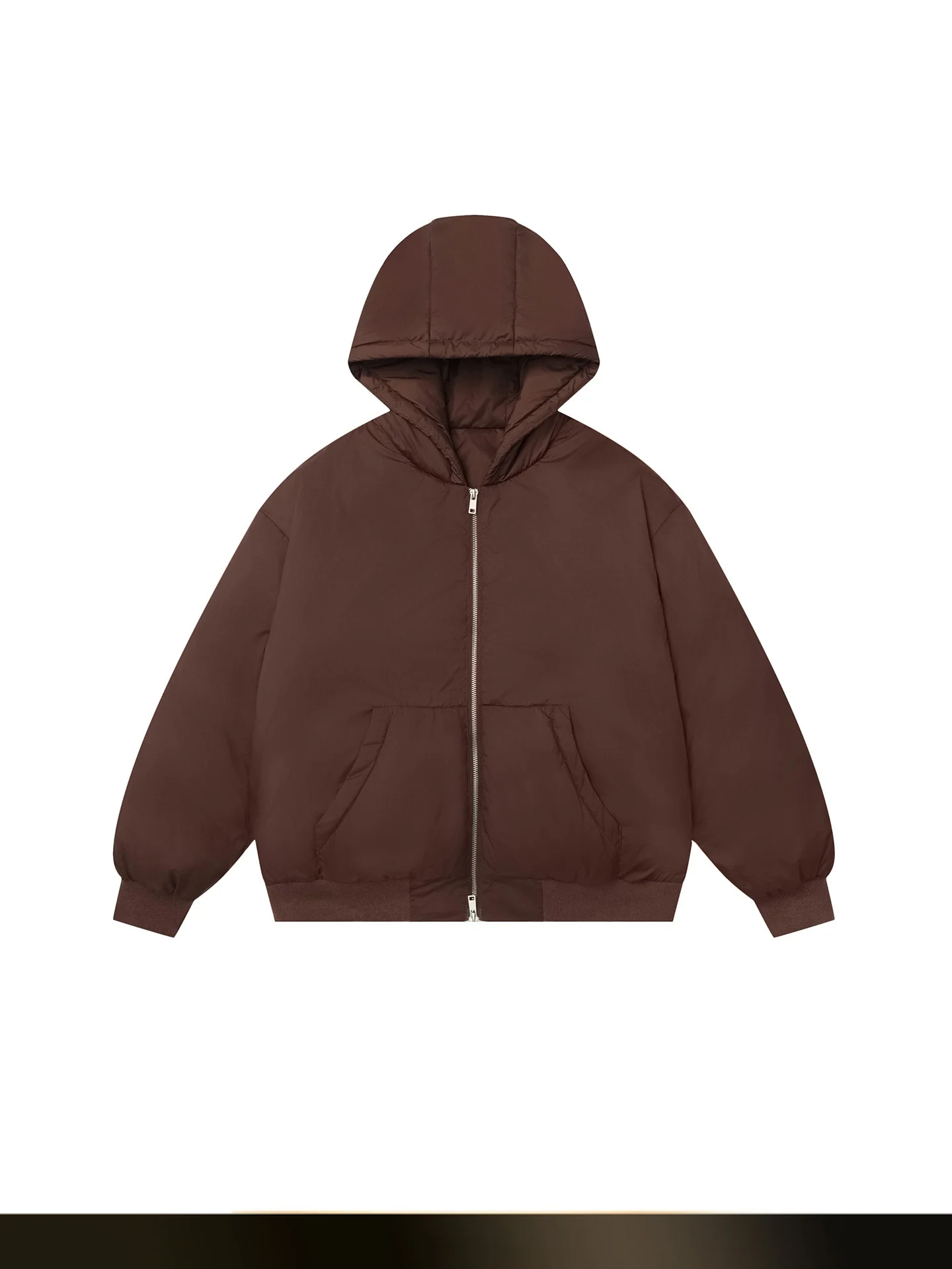 

Nted American Retro Thiened Cotton Jaet Men's Winter Warm Pure Color Hooded Coat Youth Casual Sle Polyester Fiber Zippe...