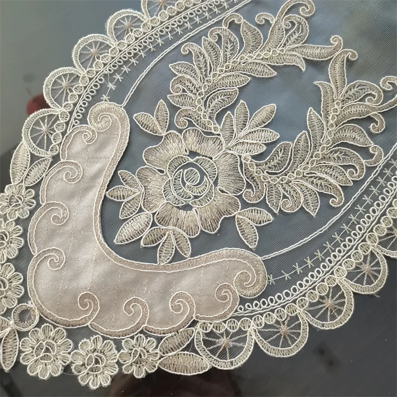 NEW Velvet Lace Embroidered European Table Runner Tablecloth Luxury Furniture Hotel Villa Office Banquet Party Weding Decoration