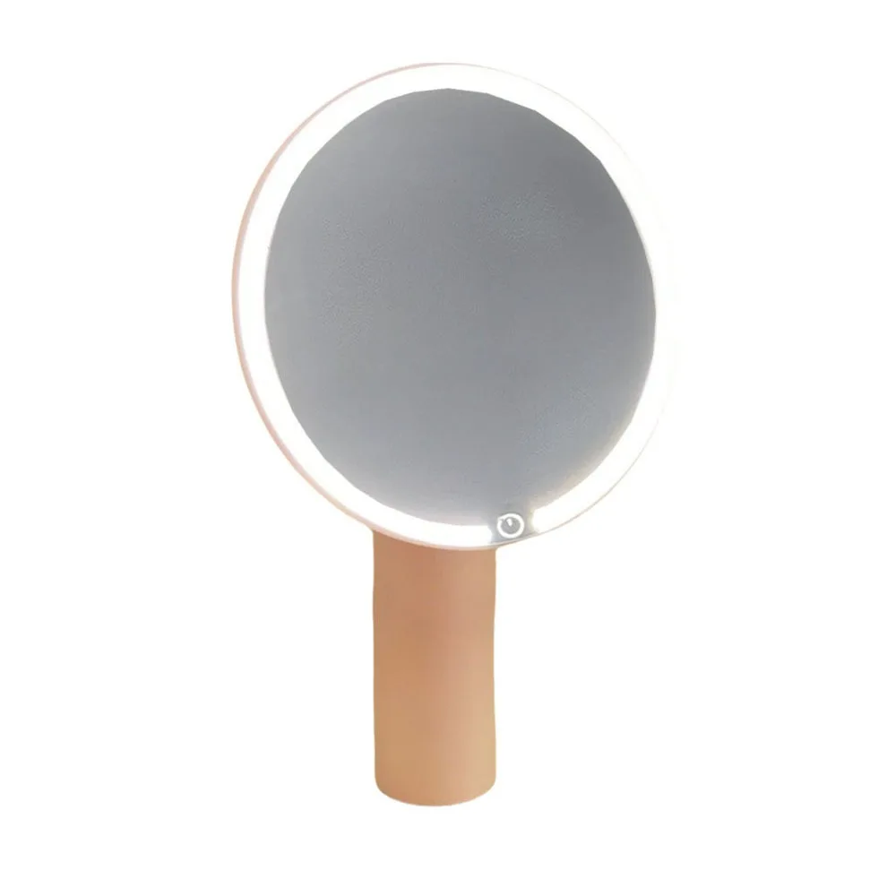 Touch Control LED Makeup Mirror USB Charging Adjustable Portable Cosmetic Mirrors Dimmable 3 Color Lights