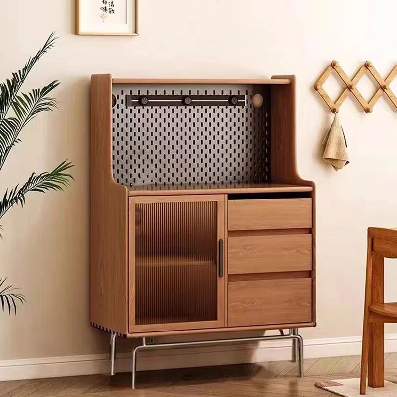 

Japanese Solid Wood Sideboards Storage Chest of Drawers Shelf Kitchen Cabinets Buffet Dining Room Furniture Aparador Blanco FYSB