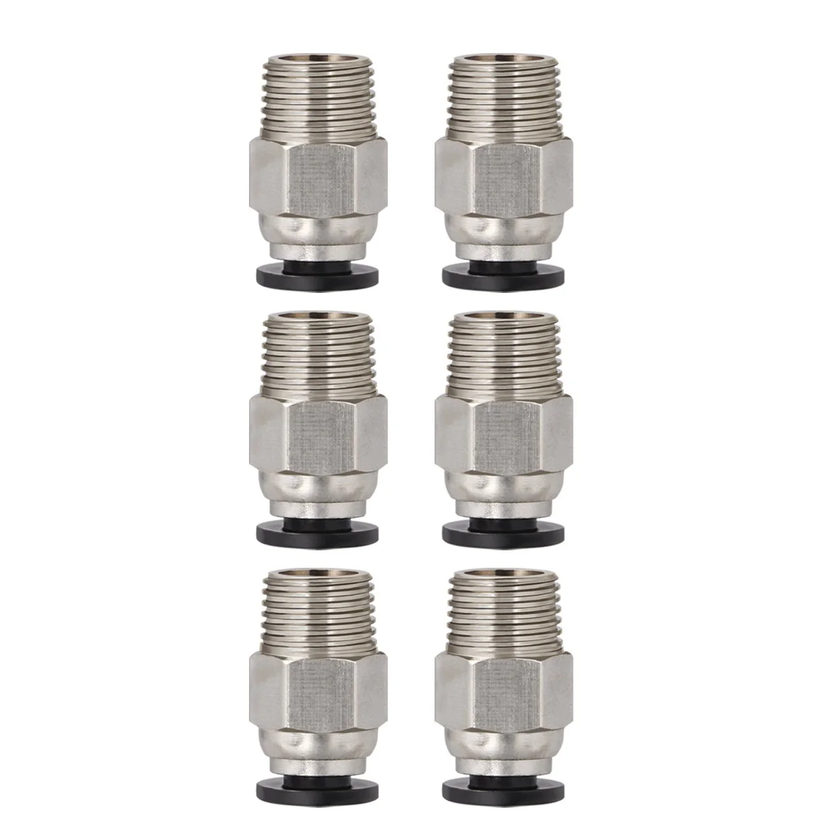 UEETEK 6pcs PC4-01 Male Straight Pneumatic PTFE Tube Fitting Connector for 3D Printer ptfe tubing fitting