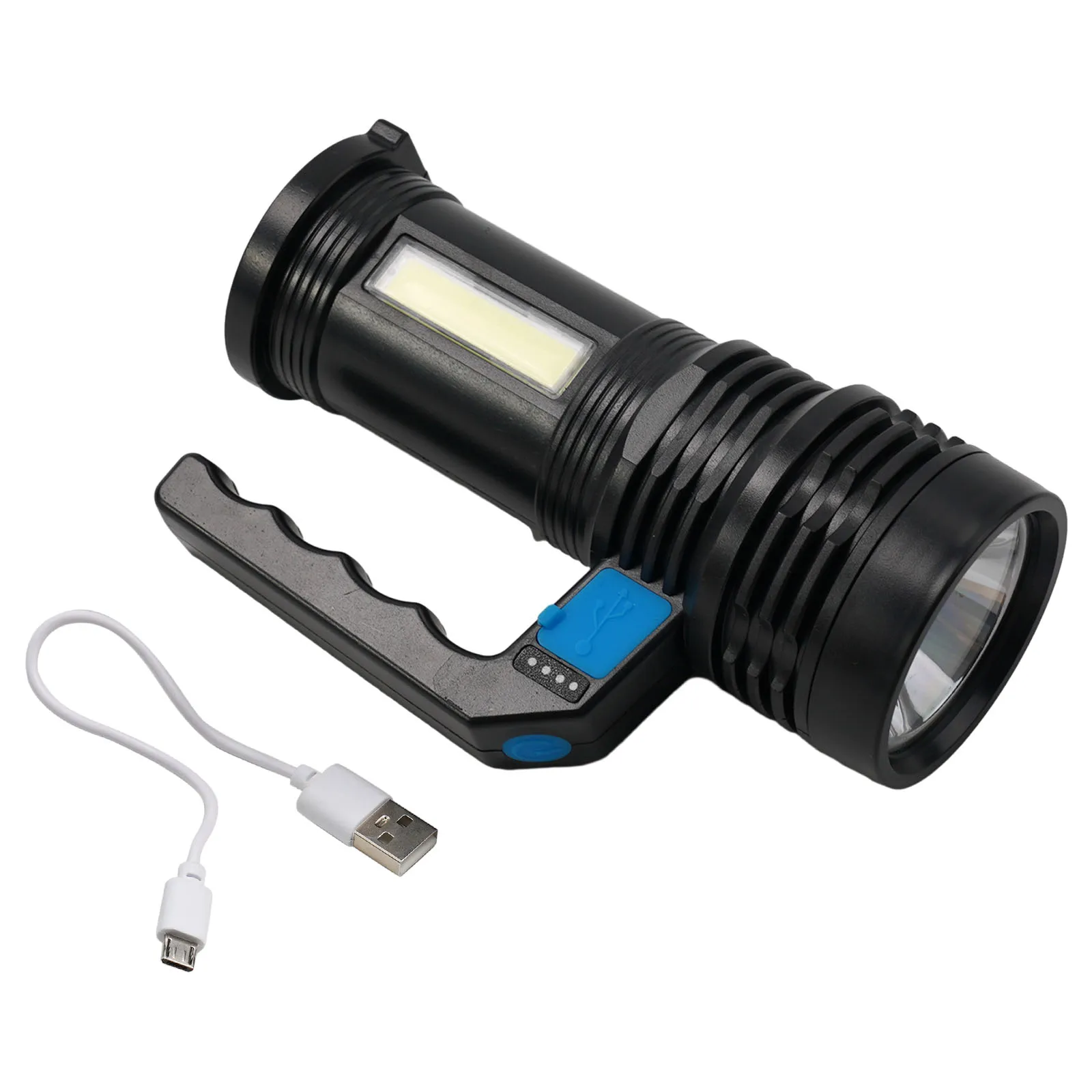 Life Waterproof Flashlight Portable Searchlight High Power High Transmittance Glass LED Strong-Low-Strobe-Side TANJE