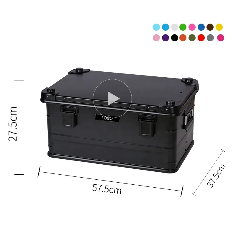 ROCKBROOK 50L Rockbrook Wholesale Price Outdoor Camping Organizer Black Folding Aluminum Alloy Storage Box